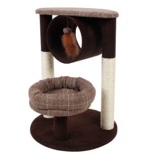 Nobleza Krabpaal cilinder met mandje en ligplaats - Bruin - 64 cm - 45.99 EUR - SKU NB027743